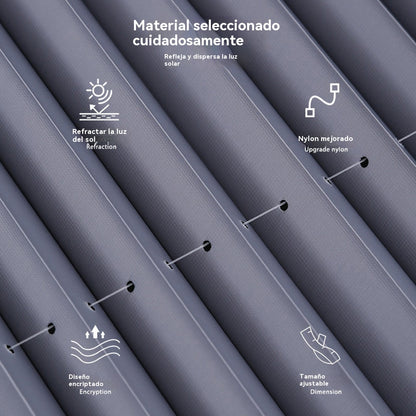 【46 cm】 Parasol y cortina aislante térmica para parabrisas General Motors, ajustable