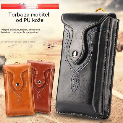 Muška višenamjenska dvoslojna torbica oko struka