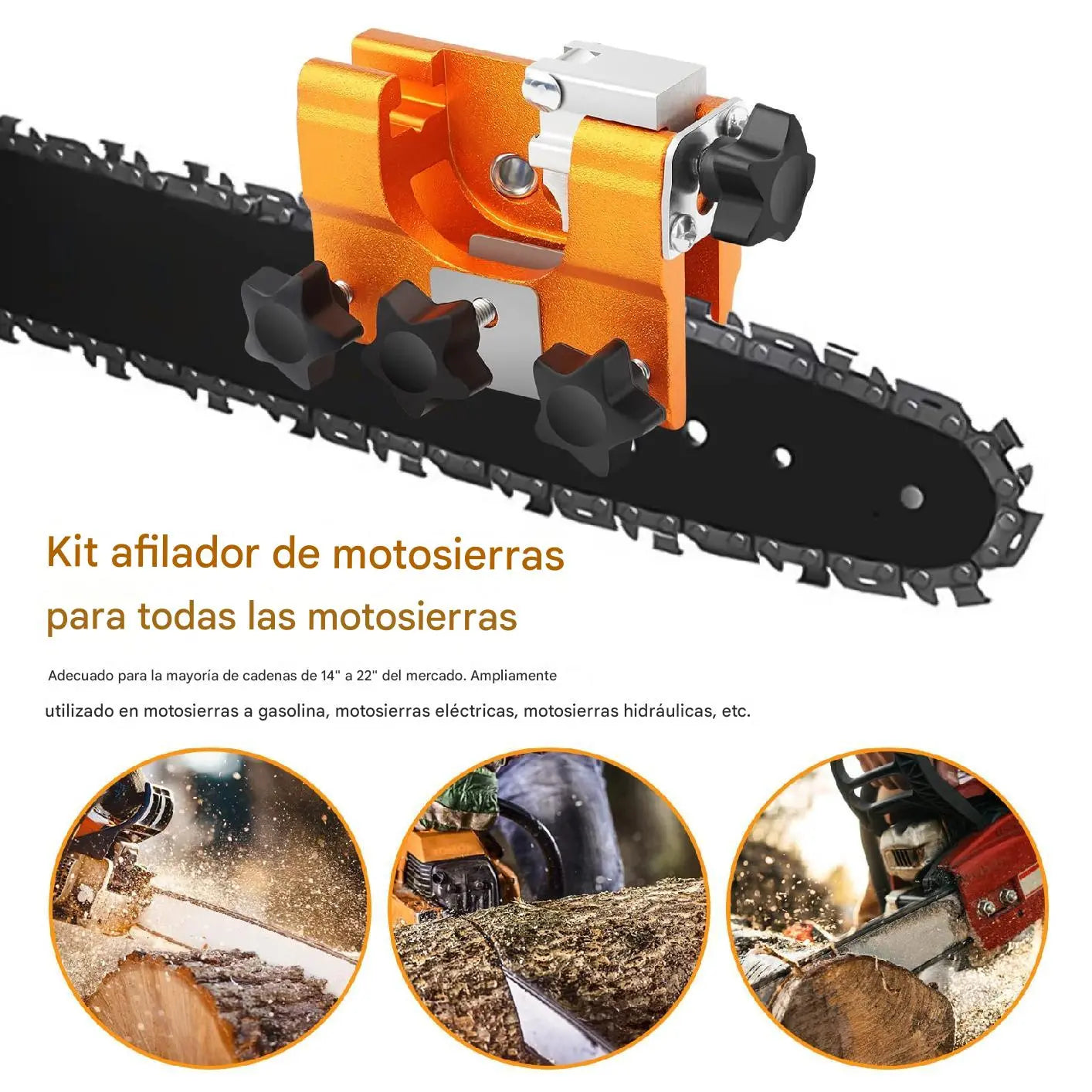 Amoladora de cadena de motosierra, amoladora de rotación manual de cadena de motosierra