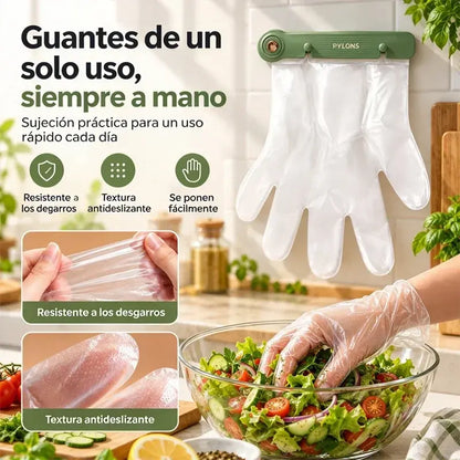 🧤✨ Soporte de Pared para Guantes Desechables | Organizador sin Taladros con Apertura Fácil para Cocina, Hogar y Trabajo