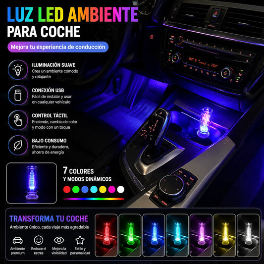 【¡50% de descuento!】【Compra 1 y llévate 1 gratis】Luz nocturna para coche con USB