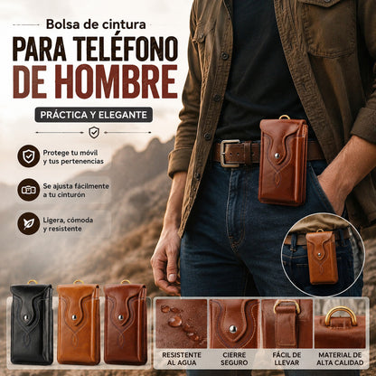 Riñonera multifuncional de doble capa para hombre