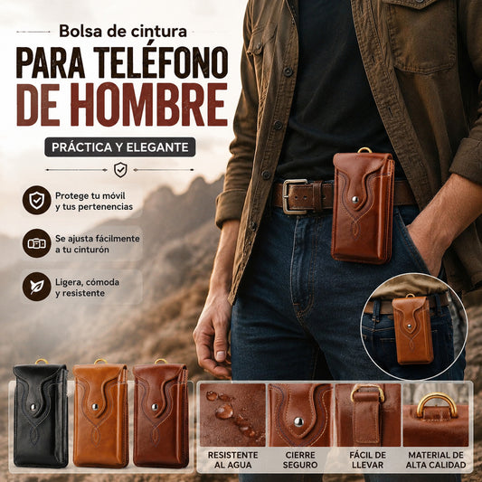 Riñonera multifuncional de doble capa para hombre