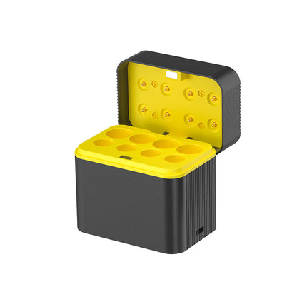 Estuche de carga para baterías de litio AA/AAA, carga por USB tipo C, protecciones múltiples, baterías recargables ecológicas.