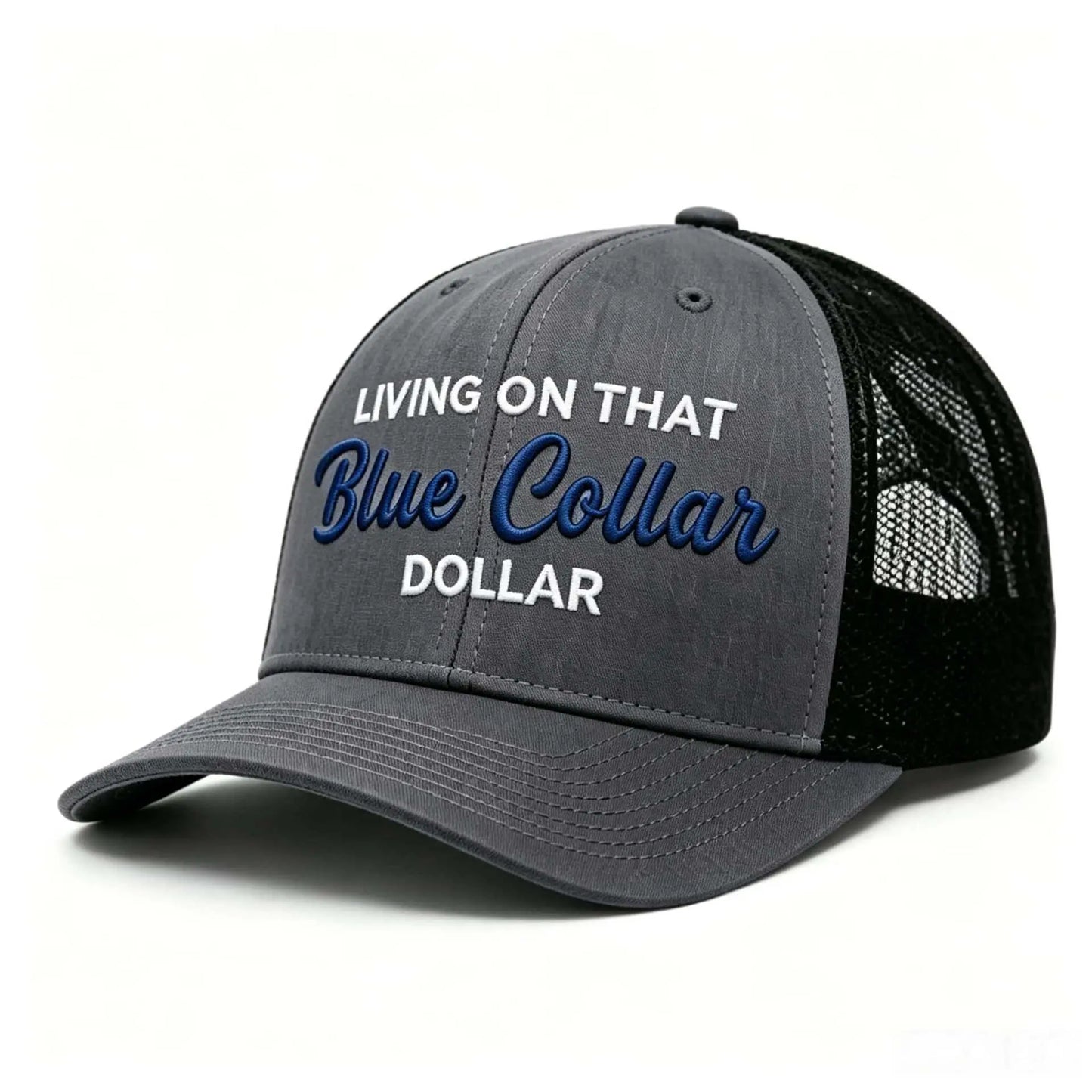 🧢Gorra de béisbol ajustable de malla con eslogan de estilo europeo y americano para ropa de trabajo.