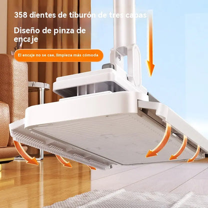 🔥【Juego de 4 piezas】Fregona sin enjuague🧹🏠 con diseño de pinza para paños, para que la limpieza del hogar sea más fácil