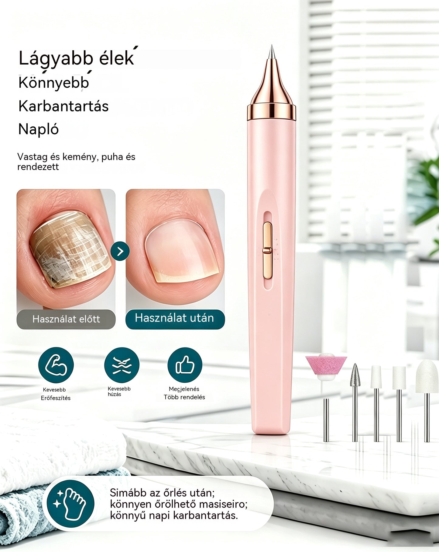 💅👍Elektromos körömreszelő onychomycosis kezelésére