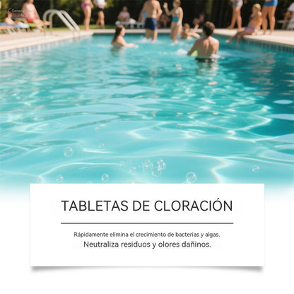 🔥Compra 2 y llévate 2 gratis🔥Tabletas limpiadoras para piscinas HOZONEX® (100 tabletas)