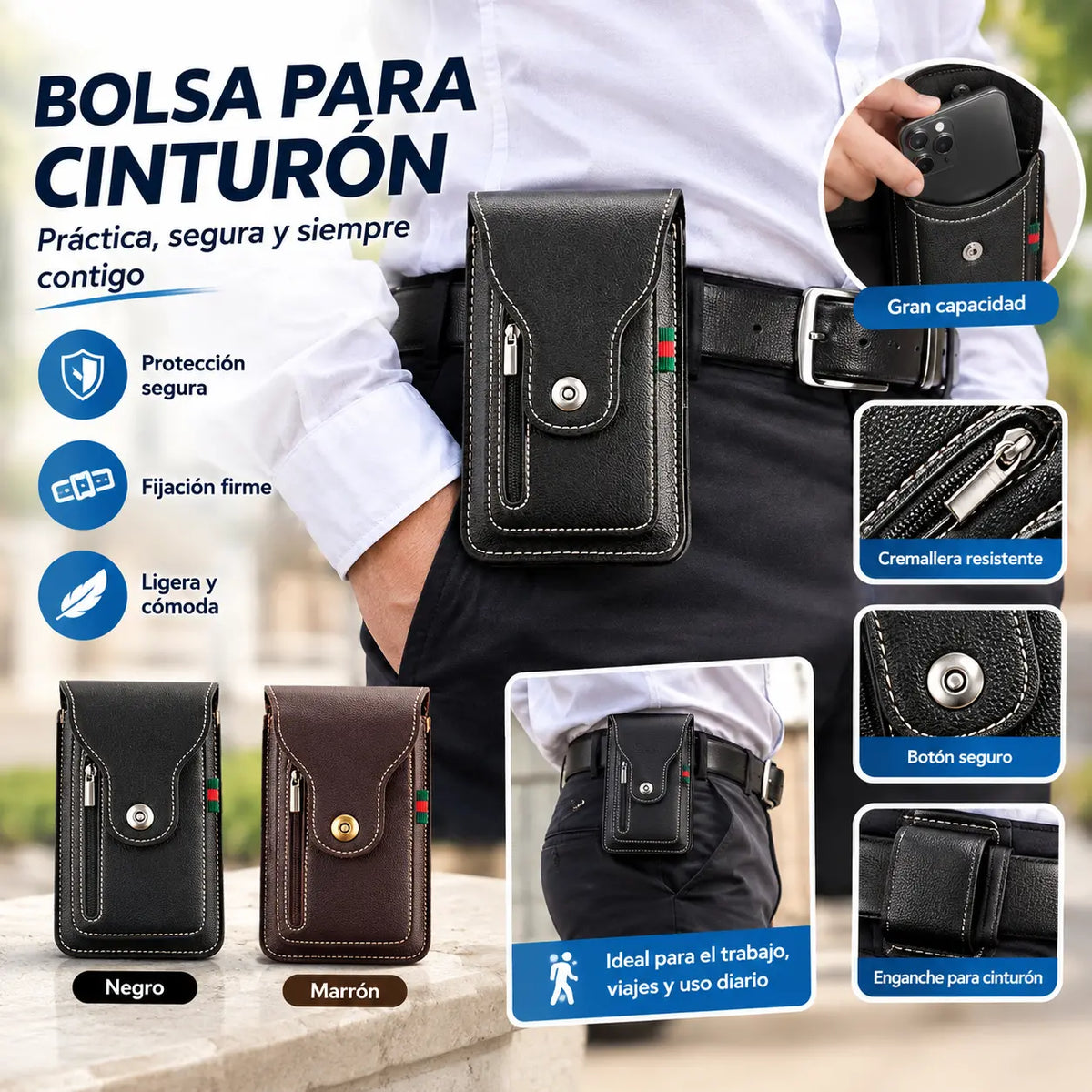 🔥Funda de piel para teléfono móvil para hombre