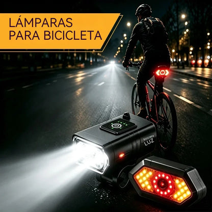 🚴 Luz LED para Bicicleta de Alto Brillo | Kit Delantero + Trasero USB Recargable