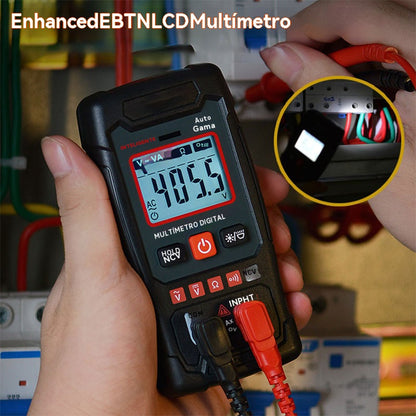 AN109 multímetro digital totalmente automático de alta precisión inteligente anti-quemaduras para mantenimiento de electricista doméstico