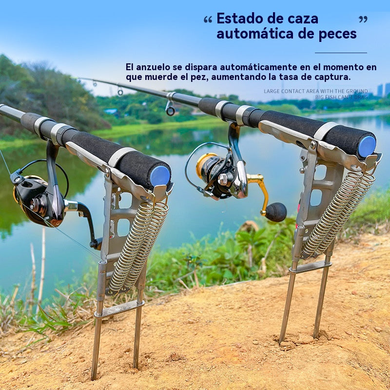 🔥🎣 Retractor automático para caña de pescar, soporte retráctil automático para caña de pescar con resorte