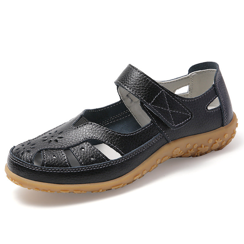 💞【36~41】Sandalias planas de cuero nuevas