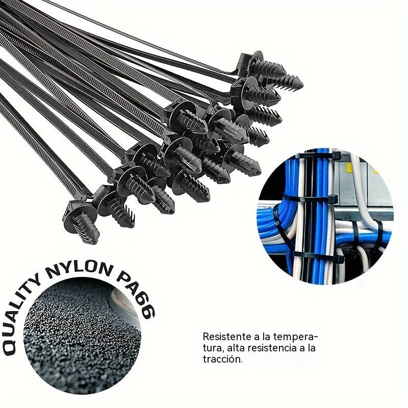 【54PCS】Clips de fijación y bridas para mazos de cables de automoción