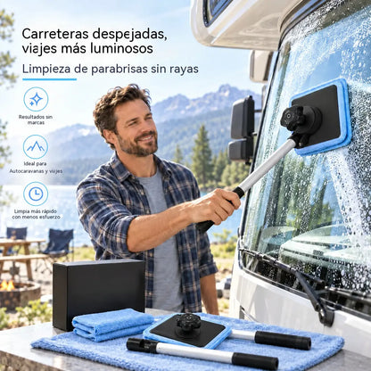 🚗🧼Limpiador de parabrisas magnético dual para automóviles | Kit de limpieza sin rayas para lunas de coche