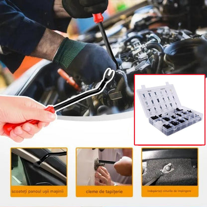🔥🔥【Juego de 150 piezas + alicates】🧰🛠️Juego de hebillas de plástico para tornillos de expansión automotrices