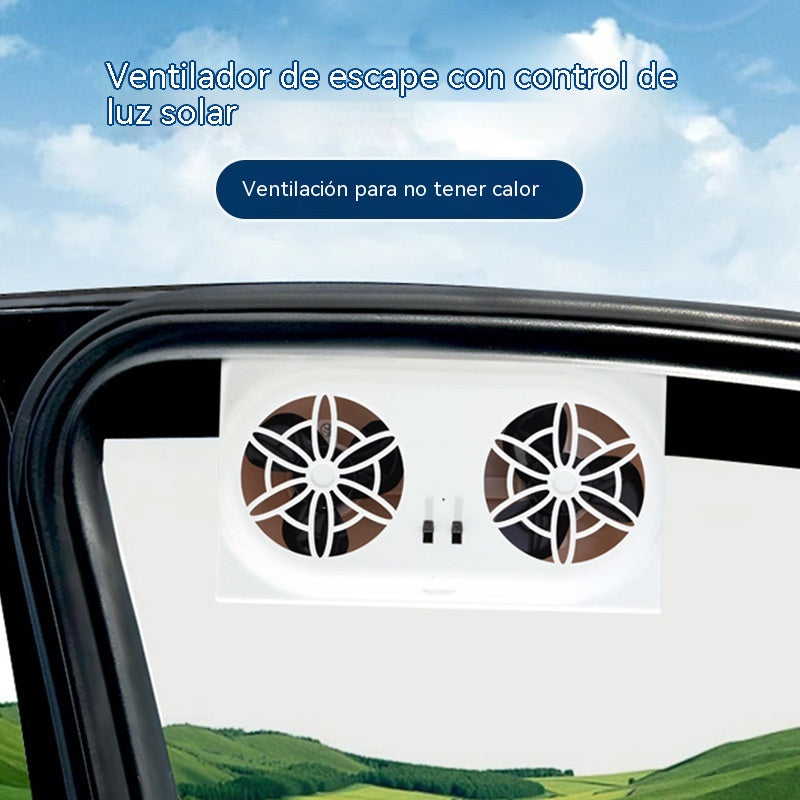 🌀Ventilador de escape para coche alimentado por energía solar