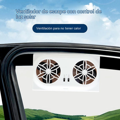 🌀Ventilador de escape para coche alimentado por energía solar