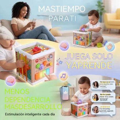 Teclado electrónico multifuncional 5 en 1, un juguete musical educativo para la primera infancia que ayuda a desarrollar la coordinación mano-ojo.