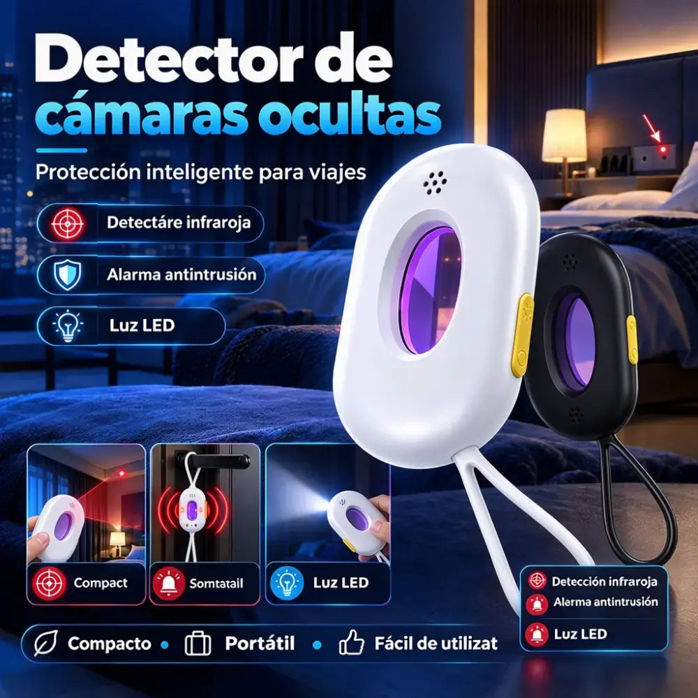 🛡️ ¡Ahorra un 50 % ahora! 🔍 Detector de cámaras espía — Portátil, sensible, escaneo 3D — Detecta cámaras ocultas y activa una alarma en cualquier momento y lugar 📡