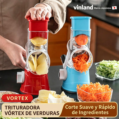 🍎🥩🌶️Cortador de verduras de tambor multifuncional con manivela