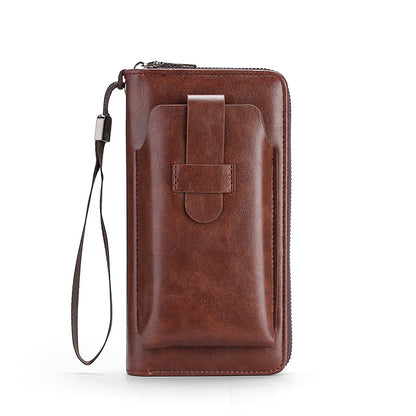 🎉⏰Oferta por tiempo limitado:💼Cartera multifuncional para hombre de cuero genuino hecha a mano de nuevo estilo