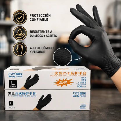 【100 piezas 27 euros - Talla L】Guantes profesionales de nitrilo: resistentes, antideslizantes, resistentes a las manchas y a los arañazos