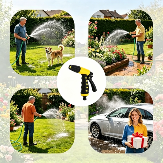 【1 pistola de agua + 4 conectores】Solo 26 euros🚗💦Nuevo cabezal de ducha para coche doméstico con conector