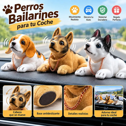 ¡El perro lindo y dominante con la cabeza temblorosa te acompañará para ser próspero en todo momento!