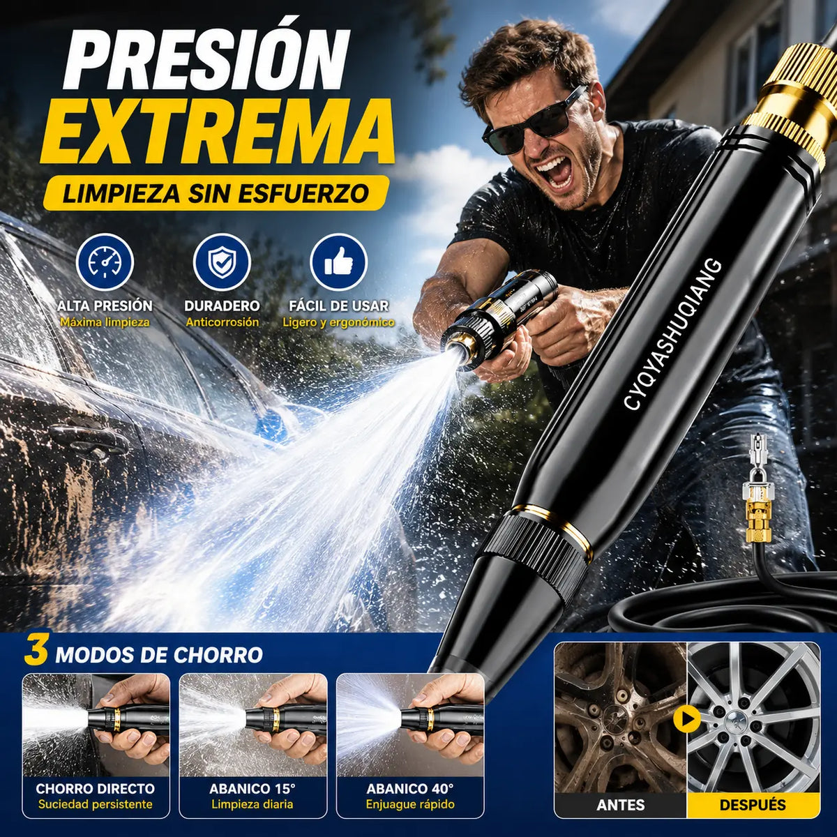 【Compra 1 y llévate 1 gratis】🚰Último día con 55% de descuento: pistola pulverizadora de alta presión para uso doméstico.