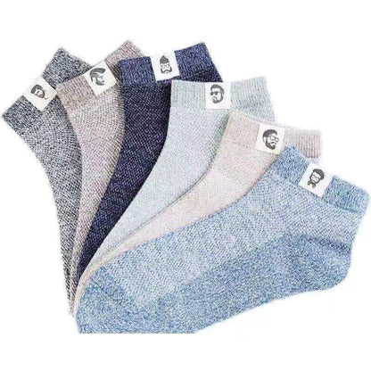 🔥🧦【10 pares】（35-42）Calcetines desodorantes transpirables de verano para hombre.