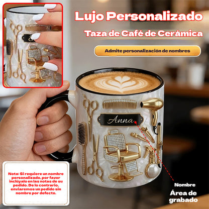 ✨✂️Taza de café de cerámica personalizada, ligera y lujosa