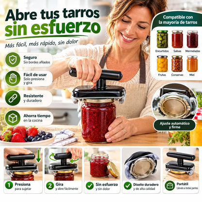 [2 piezas 26 euros]Abridor universal ajustable: abre frascos, botellas y latas en 3 segundos sin esfuerzo. Antideslizante, apto para manos débiles o personas mayores.