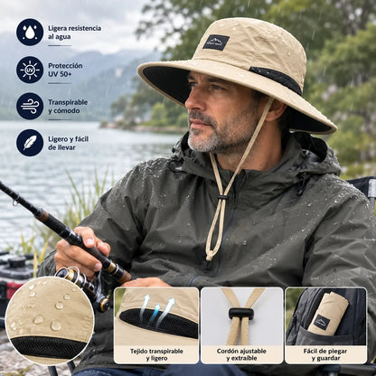 🔥✨【Compra 1 y llévate 1 gratis】🧢Sombrero tipo cubo plegable unisex para protección solar
