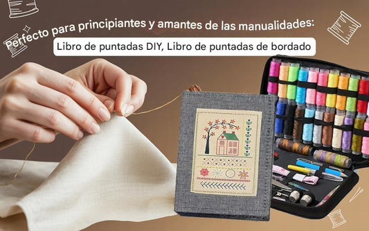 🧵Libro de puntadas de bordado todo en uno 【Versión coloreada + kit de costura + manual de instrucciones】