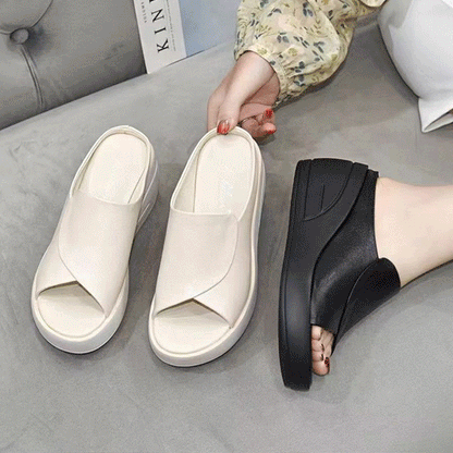 🔥👡【35-42】Sandalias modernas para mujer, confeccionadas en piel auténtica con suela suave y gruesa (2026)