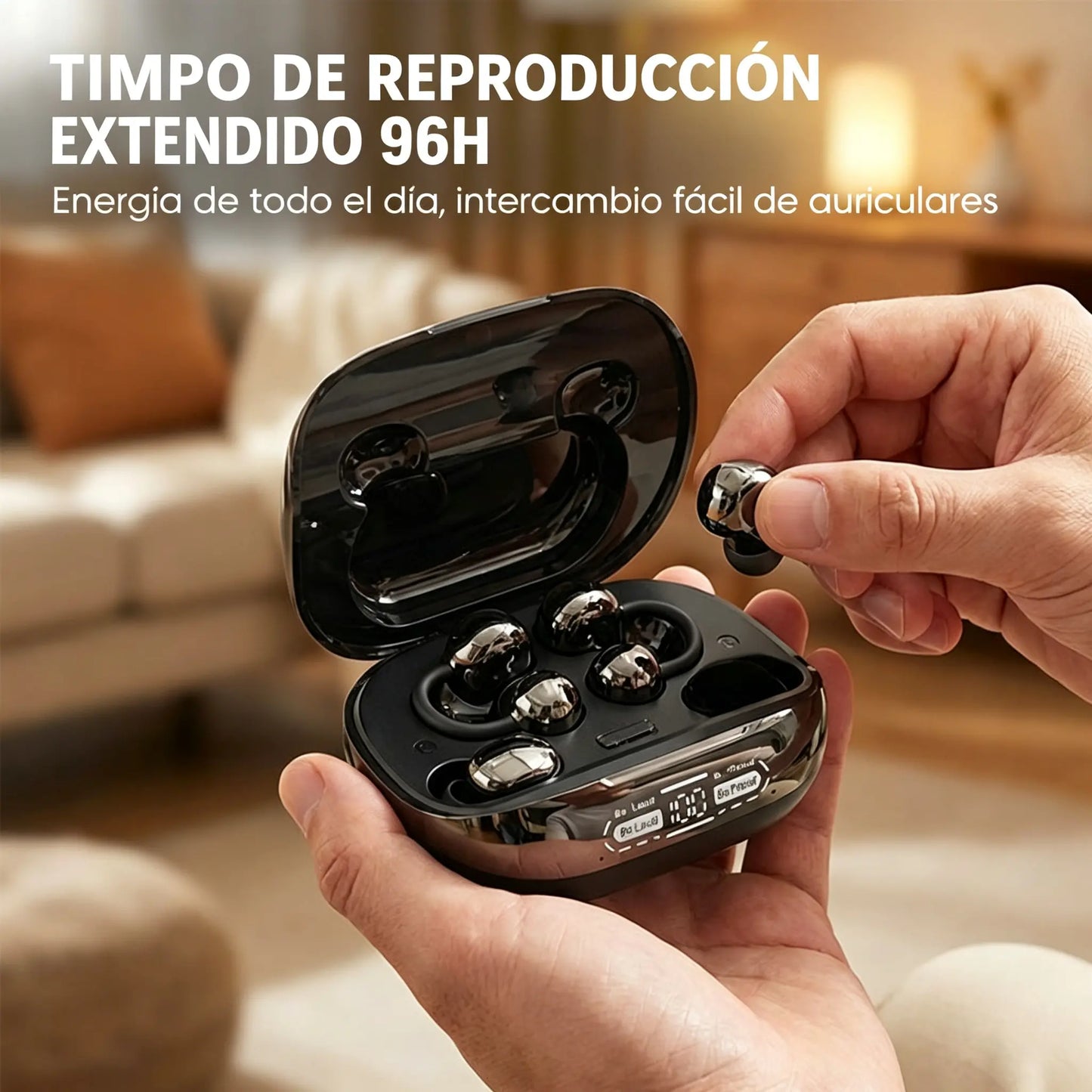 🎧Auriculares TWS 2 en 1 con accesorios intercambiables de oído abierto e intraauricular – sonido direccional, sonido HiFi y modo juego para entrenar, dormir y jugar.
