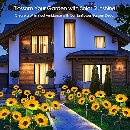 🌻 Realista e impermeable | Oferta Girasol solar 2026 | Decoración exterior IP65 ✨【50% de descuento】