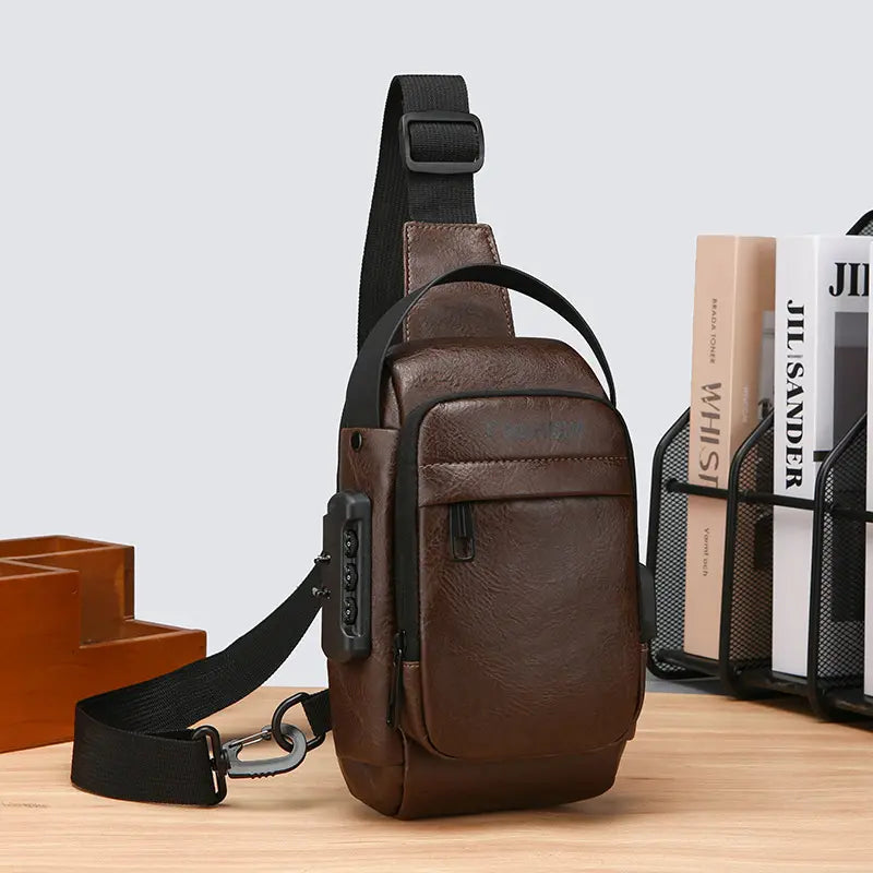 Nuevo bolso de pecho multifuncional para hombre, elegante e informal.