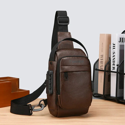 Nuevo bolso de pecho multifuncional para hombre, elegante e informal.