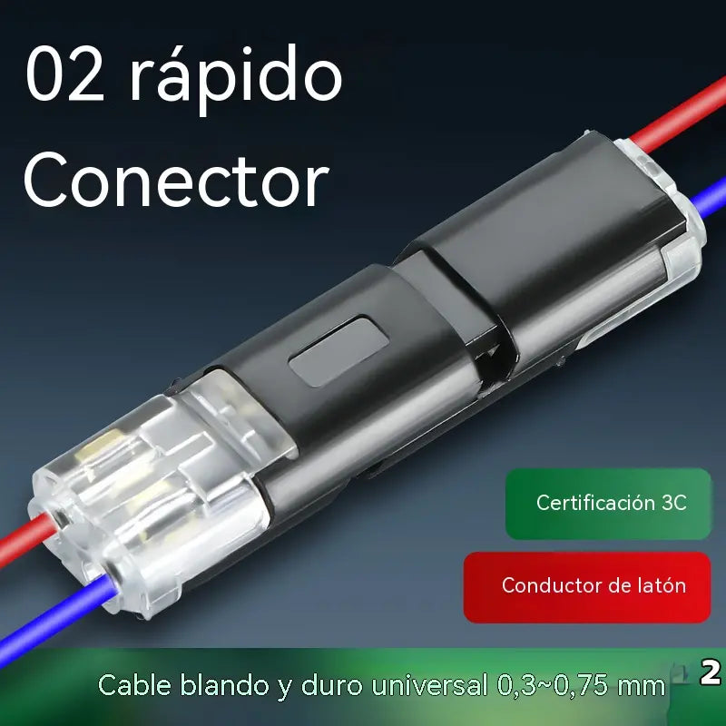 🏆Conector enchufable de doble cable con presilla de bloqueo