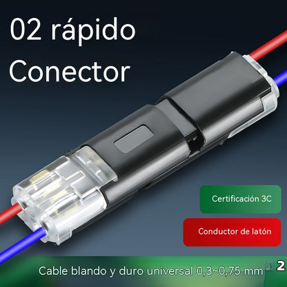 [20 piezas 24 euros]Conector enchufable de doble cable con presilla de bloqueo