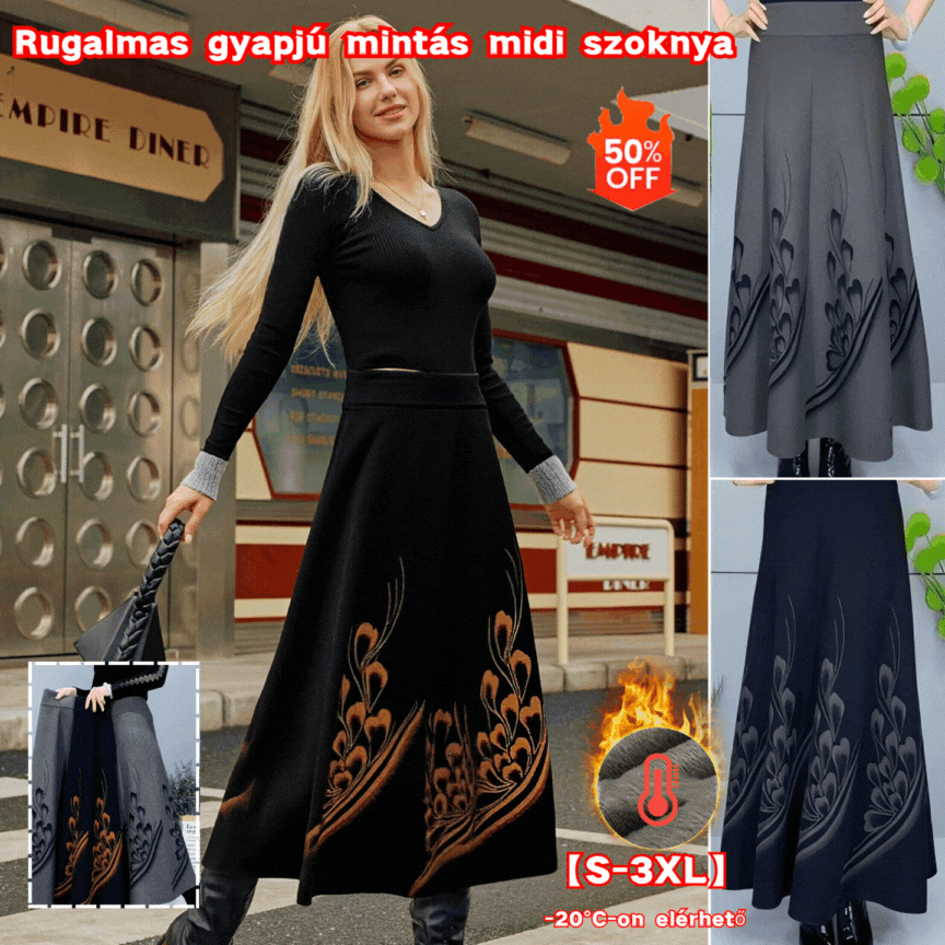 🔥【50%OFF】👗🎀【S-3XL】Őszi és téli vastagított gyapjúszoknya, divatos és sokoldalú
