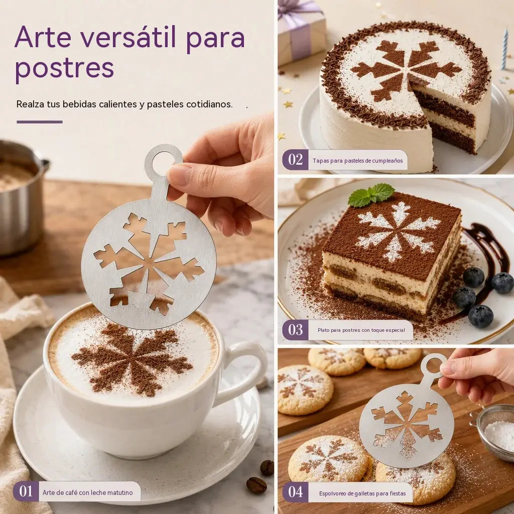 ☕ Plantilla de acero inoxidable para arte latte