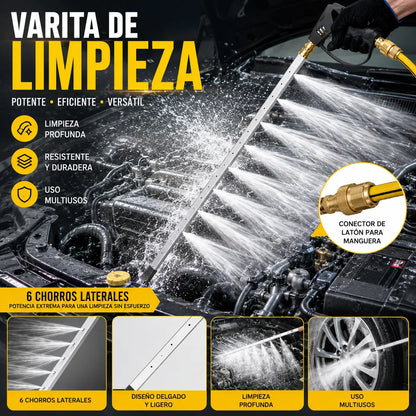 Spray limpiador de radiadores de coche, herramienta de limpieza de doble uso con agua y aire | Limpieza profunda sin desmontaje | Conector de manguera universal