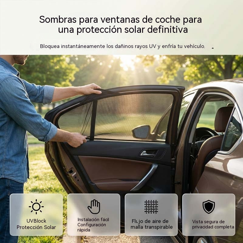 🚗【4 piezas - Todas las ventanas del coche】💯Parasoles universales para ventanas de coche