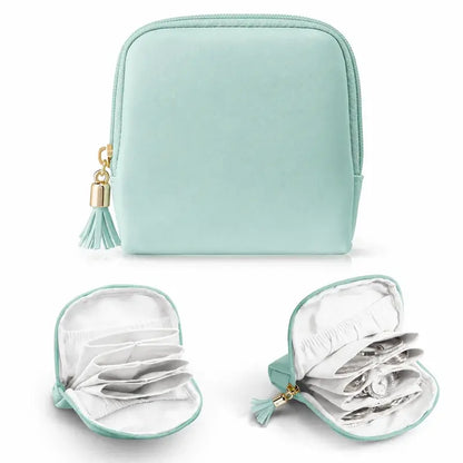 👝✨ Mini neceser multifuncional para mujer, ideal para guardar cosméticos, pintalabios, joyas y monedas.