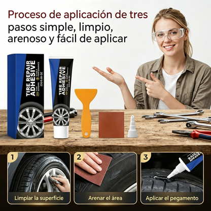 🔥【Compra 1 y llévate 1 gratis】✨Kit de pegamento para reparación de neumáticos: secado rápido, fuerte adherencia, pago contra entrega.