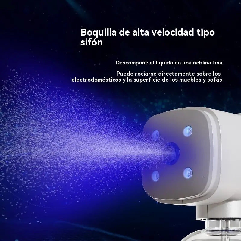 Pistola pulverizadora nano inalámbrica: niebla ajustable, sin cables. Perfecta para desinfectar y quitar el polvo. ¡Un elemento esencial para la limpieza! 🔫🌿