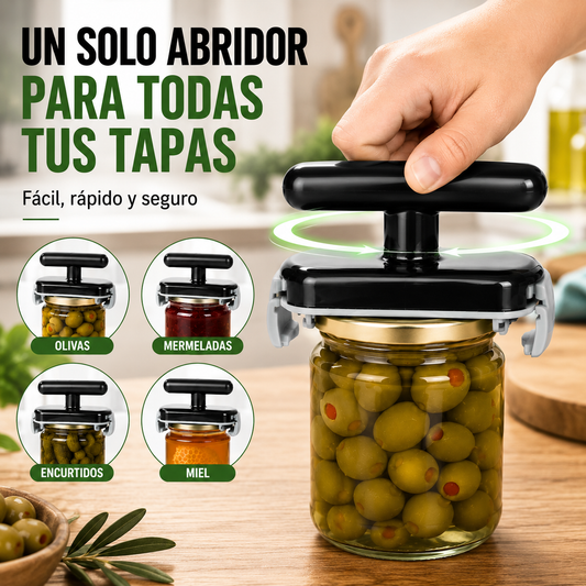 ☀️🔧 Abridor Multifuncional Antideslizante – Abre Botellas y Latas sin Esfuerzo 💪